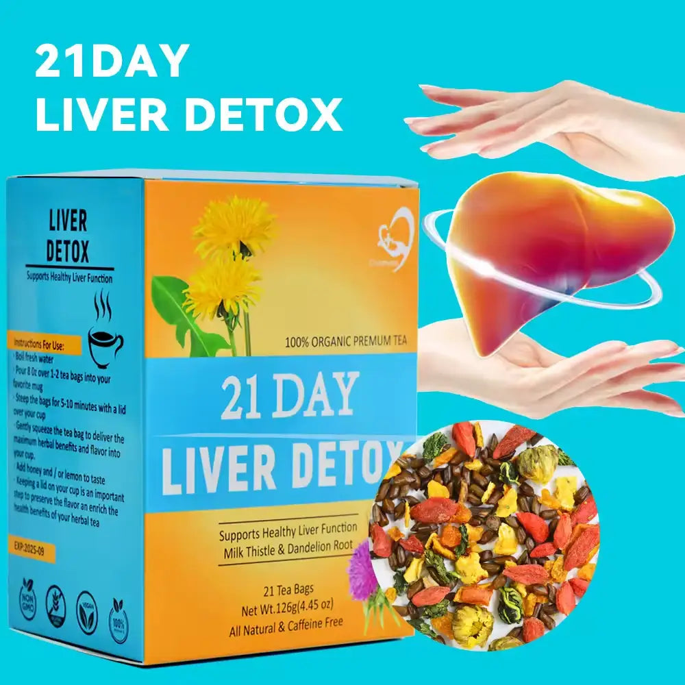 21 day liver injury and recovery detox tea Cleanse Detox Health organic herbs tea private label